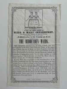 BIDDENDEN MAIDS BROARDSIDE HANDBILL - CIRC. EARLY 19TH CENTURY - FINE CONDITION - Picture 1 of 24