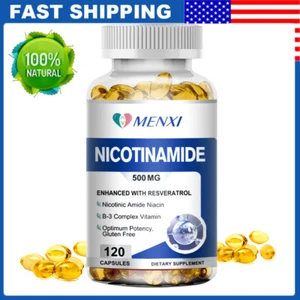 Skin Whitening Supplement - Nicotinamide 500mg Natural Anti-aging - 120 Capsules - Picture 1 of 12