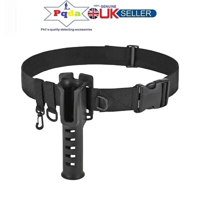 UNBRANDED SUPPLIED BY PQDA Metal Detecting Detector Accessory Generic BLACK Pinpoint Probe Holder Plus Belt