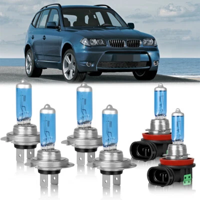 Para BMW X3 2004-2014 Halógeno 4200K - 6X Faros Luz Alta Baja + Faros Antiniebla Foto 1 de 4