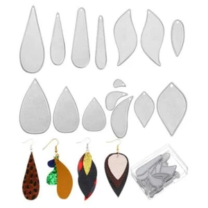 Troqueles de corte de metal pendiente hoja lágrima cuero troquel álbum de recortes manualidades plantilla - Imagen 1 de 3