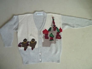 ICEBERG Vintage Strickjacke Damen, Gr. 40 (ital. 44), Bären, Roter Platz - Bild 1 von 7