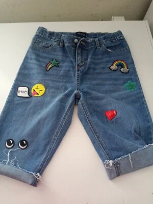 Pantalones Cortos Niños Place Demin Talla 14 Azul Emojis Ojos Estrella Corazón Arco Iris  Foto 1 de 4