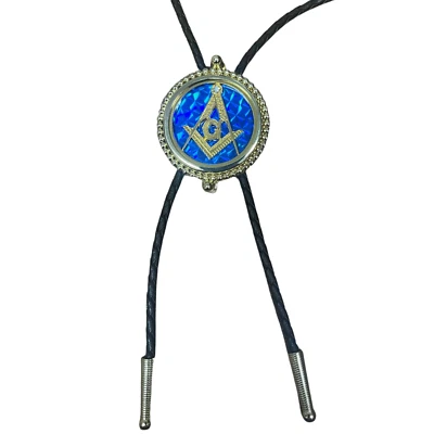 Corbata bolo de moda unisex vaquero occidental rodeo tono dorado masónico masónico masónico Foto 1 de 4