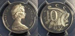 1977 Proof Ten Cent 10c Australia PCGS PR69DCAM FDC UNC #2169 - Picture 1 of 8