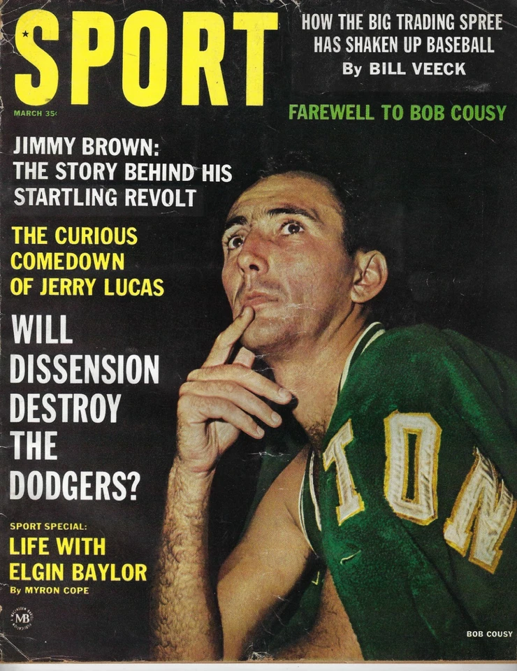 1963 revista deportiva baloncesto Bob Cousy Boston Celtics Elgin Baylor Fair Foto 1 de 1