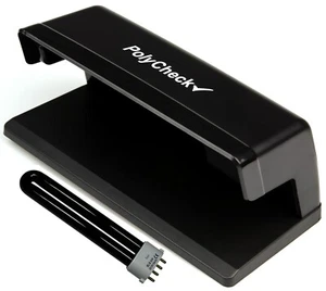 Detector de notas de papel y polímero falsos UV PolyCheck 9W + bombilla de repuesto DuraBulb - Imagen 1 de 3