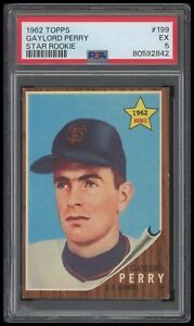1962 Topps Gaylord Perry Rookie PSA 5 EX All-Star #199 Baseball Card