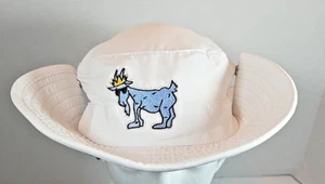 Cappello Boonie Golf Goat USA Uomo OS Bianco Logo Ricamato Regolabile Leggero - Foto 1 di 8