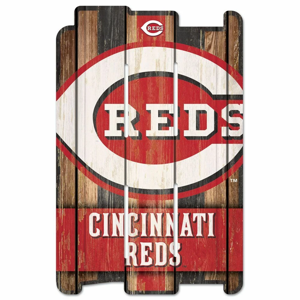 CINCINNATI REDS FENCE WOOD SIGN 11"X17'' BRAND NEW WINCRAFT 👀🔥 - Image 1 of 1