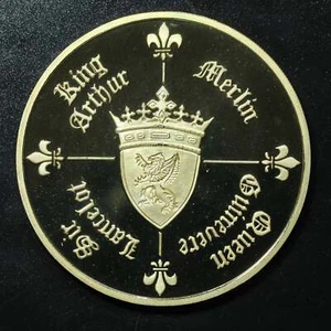 1996 Isle Of Man 999.9 Fine Silver - Legend of King Arthur Special Royal Crown P - Picture 1 of 3