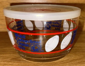 1994 Mobil Pegasus ciotola cotone classica ciotola vetro piatto caramelle vintage NCAA calcio c - Foto 1 di 9