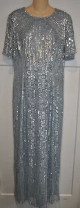 ADRIANNA PAPELL Sequin Long Mother of the Bride/Groom Party Dress size 14 - Picture 1 of 7