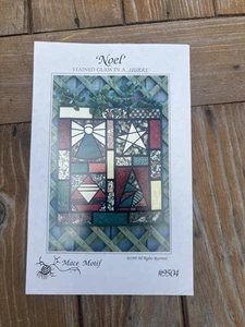 Noel Streitkolben Motiv Quilt Muster Weihnachten "Buntglas" 24" x 27" Weihnachtsmann, Engel - Bild 1 von 4