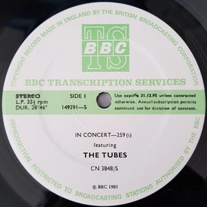 The Tubes - In Concert-259 LP 1981 BBC Transcription Services VG+/ - Picture 1 of 2
