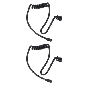 2 Pcs Earpiece Acoustic Tube Replacement for Walkie Talkie Headsets, Black - Zdjęcie 1 z 7