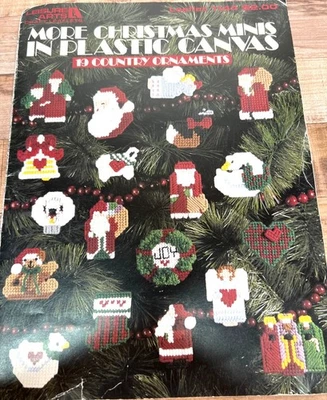 More Christmas Minis Plastic Canvas Craft Pattern Leaflet 19 Country Ornaments - Image 1 of 2