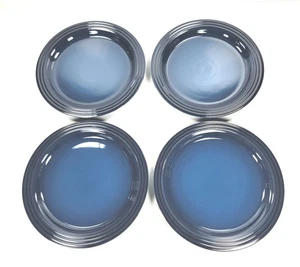 Le Creuset Stoneware Vancouver Dinner Plates 27cm / 10-1/2" Set of 4 ~ INK Blue - Picture 1 of 8