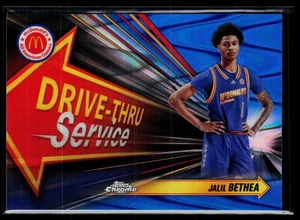 2024 Topps Chrome McDonald's Jalil Bethea Drive Thru Service Blue RayWave - Picture 1 of 2