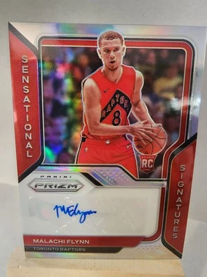 2020-21 Panini Prizm - Sensational Signatures Malachi Flynn #SS-MFL Silver Prizm - Image 1 of 2
