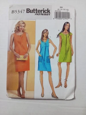 5347 Butterick Sewing Pattern. Misses Dress. Size 8, 10, 12, 14 - Image 1 of 3