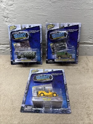 2004 Johnny Lightning Military Muscle Lot Of 3! Humvee/6x6/Jeep! NEW!! - Image 1 of 4