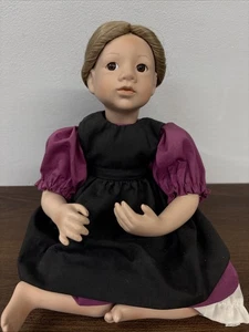 Amish Porzellan Puppe signiert & nummeriert mit Klappkopf - Bild 1 von 14
