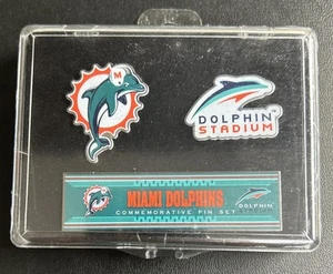 Miami Dolphins Commemorative Pin Set Dolphin Stadium Package 3 pins SEALED - Picture 1 of 5