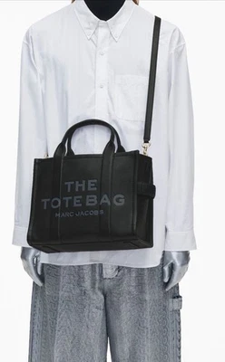 Marc Jacobs Black Leather Medium Tote Bag - Image 1 of 4