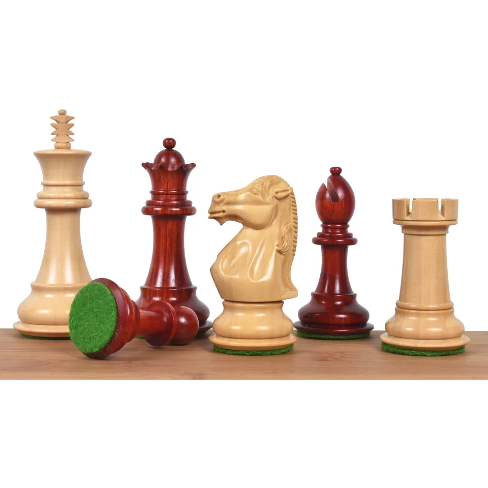 3.9" Royal Knight Staunton Pieces Only Chess Set- Triple Weighted Bud Roswood - Image 1 of 4