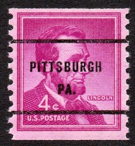 1058b 4c Lincoln wet print precancel coil MNH - Picture 1 of 1