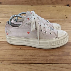 Converse Chuck Taylor All Star niedrige Damen-Sneaker rosa Herz Größe 8,5 - Bild 1 von 10