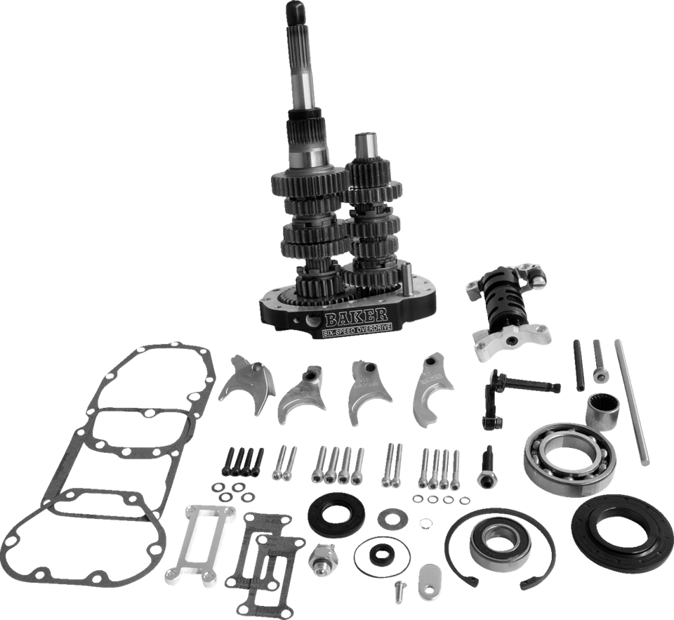 Трансмиссия BAKER OD6-404SP-03 6-скоростная комплект передач - черная 98-00 Road King FLHR - Изображение 1 из 1