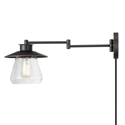Globe Electric 51543 Nate 1 Light 9" Tall LED Hardwired or - Bronze - Image 1 of 3