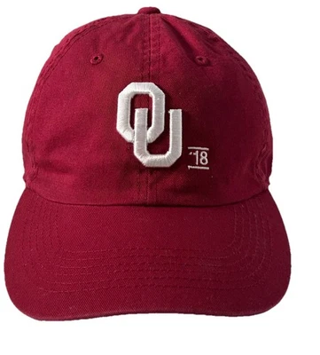 Oklahoma Sooners OU Strap Back Hat Cap Top Of The World 2018 Adjustable Red - Image 1 of 4