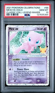TARJETA POKEMON MEW EX CLÁSICA 88 CELEBRACIONES #88 CLASIFICADA PSA 10 GEMA COMO NUEVA - Imagen 1 de 2