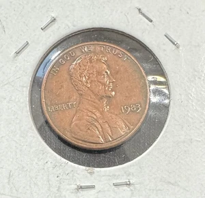 1983 Lincoln Cent Double Die ERROR. Double Die Reverse SCRATCHED. FS-01-1983-801 - Picture 1 of 2