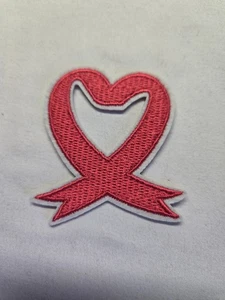 BREAST CANCER Awareness Embroidered Iron on 2.25" Patch Applique 1pc Pink Ribbon - Picture 1 of 2