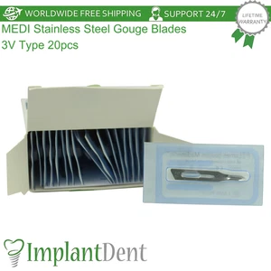 MEDI Stainless Steel Gouge Blades 3V Type 20pcs for Callus & Detail Work - Picture 1 of 4