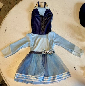 Bluey Velour Dress Hooded W Tail Toddler 18-24 Months Spirit Halloween Costume - Picture 1 of 5