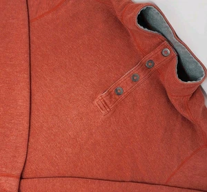 Tommy Bahama Maglione Manica Lunga 1/4 Snap Uomo 2XL Rosso Arancione Pullover Elasticizzato - Foto 1 di 6