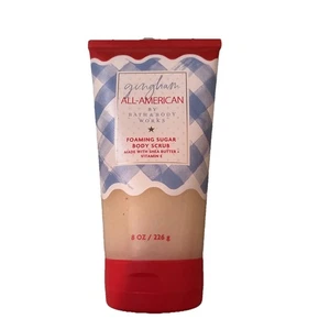 Scrub corpo zucchero schiumogeno "Gingham ALL-AMERICAN" 8 oz bagno e corpo funziona SPEDIZIONE GRATUITA - Foto 1 di 2
