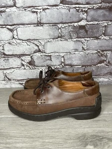 VTG Bally Grimsela Brown Leather Moc Toe Casual Shoes Women’s Sz 7M US/37.5EU - Picture 1 of 22
