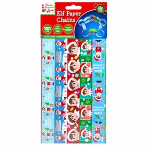 Paquete de 100 cadenas de papel Elf - decoraciones Navidad Navidad Elfos comportamiento muy divertido - Imagen 1 de 1