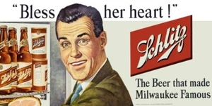 Schlitz Beer - Bless Her Heart! NEW Sign 18x36" USA STEEL XL Size - Picture 1 of 1