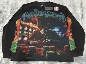 Godspeed NY Life’s A Gamble LS T-Shirt Black Washed #422 - 555 Size X-Large - Picture 1 of 7