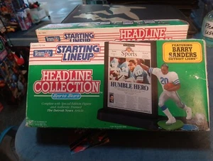 NIB STARTING LINEUP HEADLINE COLLECTION 1992 NFL SPORTS STARS BARRY SANDERS - Picture 1 of 3