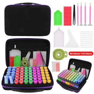5D Diamond Painting Zubehör Boxen, 120/60 Stück Diamant Painting set mit Koffer - Bild 1 von 16