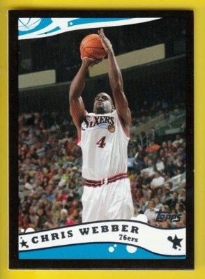 2005-06 Topps 130 Chris Webber Black 81/500 76ers  - Image 1 of 2
