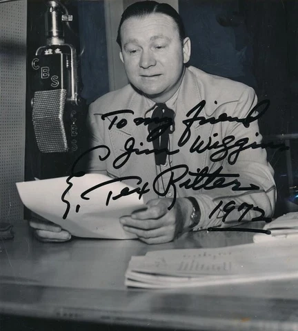 Tex Ritter- Vintage Signed Photograph Cover